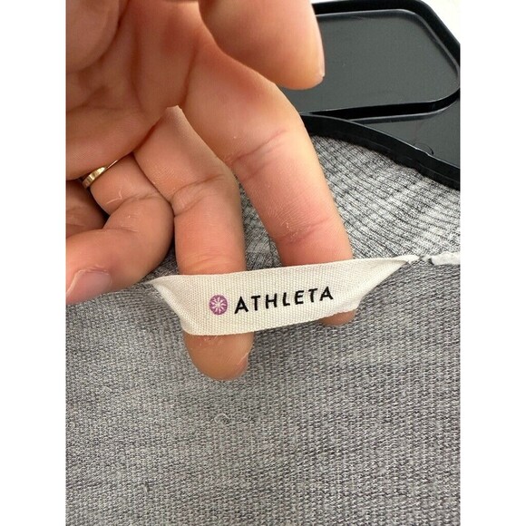 Athleta Women's Pranayama Cardigan Waterfall Modal Blend Gray Sz Medium Stretch - Picture 2 of 9